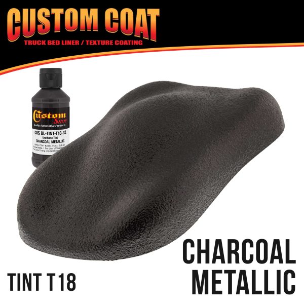 Charcoal Metallic 2 Gallon Urethane Roll-On, Brush-On or Spray-On Truck Bed Liner Kit with Roller & Brush Applicator Kit - Textured Protective Coating Cheap - Image 2