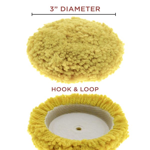 3  Wool & Synthetic Hook & Loop Grip Polish & Finishing Pad (Pack of 2) Online - Image 3