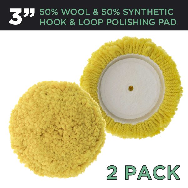 3  Wool & Synthetic Hook & Loop Grip Polish & Finishing Pad (Pack of 2) Online - Image 2