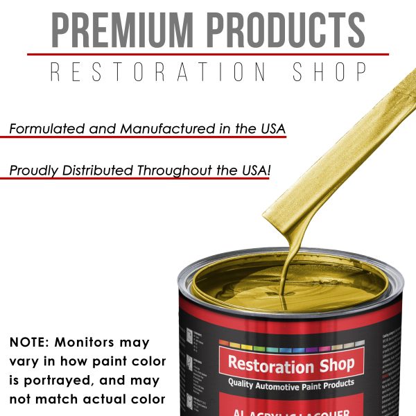 Saturn Gold Firemist - Acrylic Lacquer Auto Paint - Complete Quart Paint Kit with Medium Thinner - Pro Automotive Car Truck Guitar Refinish Coating Online - Image 4