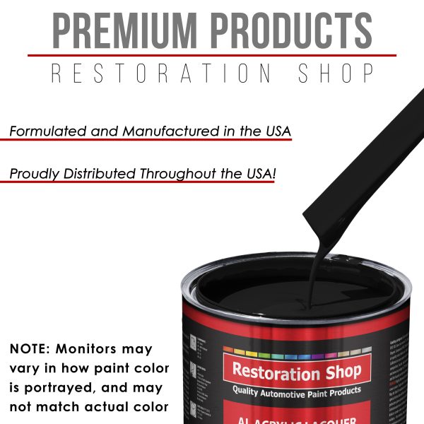 Boulevard Black - Acrylic Lacquer Auto Paint - Complete Quart Paint Kit with Medium Thinner - Professional Automotive Car Truck Refinish Coating Cheap - Image 4